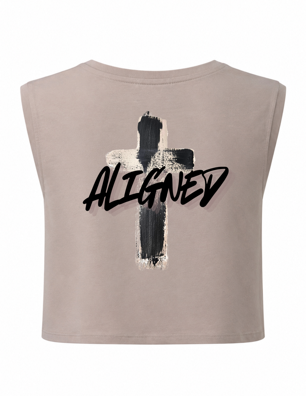 Aligned Ladies Cropped T-shirt, Christian Faith Tshirt