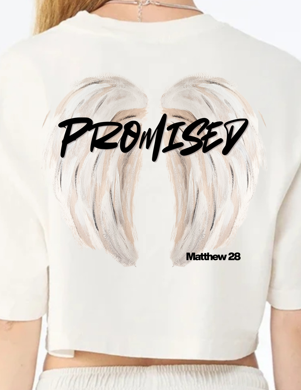 Promised Ladies Cropped T-shirt, Christian Faith Tshirt (Copy)