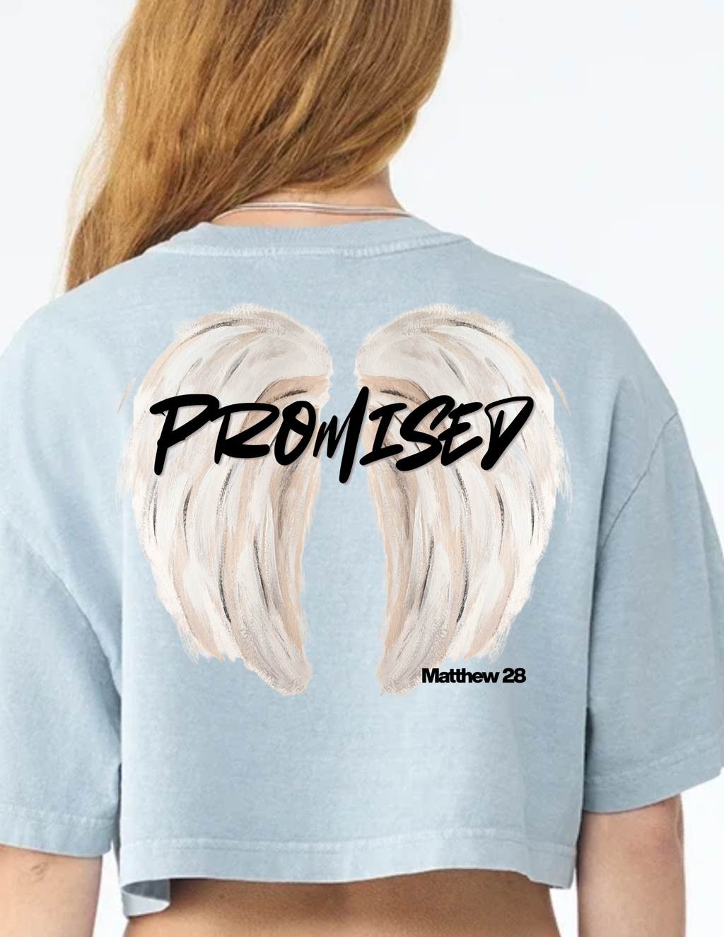 Promised Ladies Cropped T-shirt, Christian Faith Tshirt (Copy)