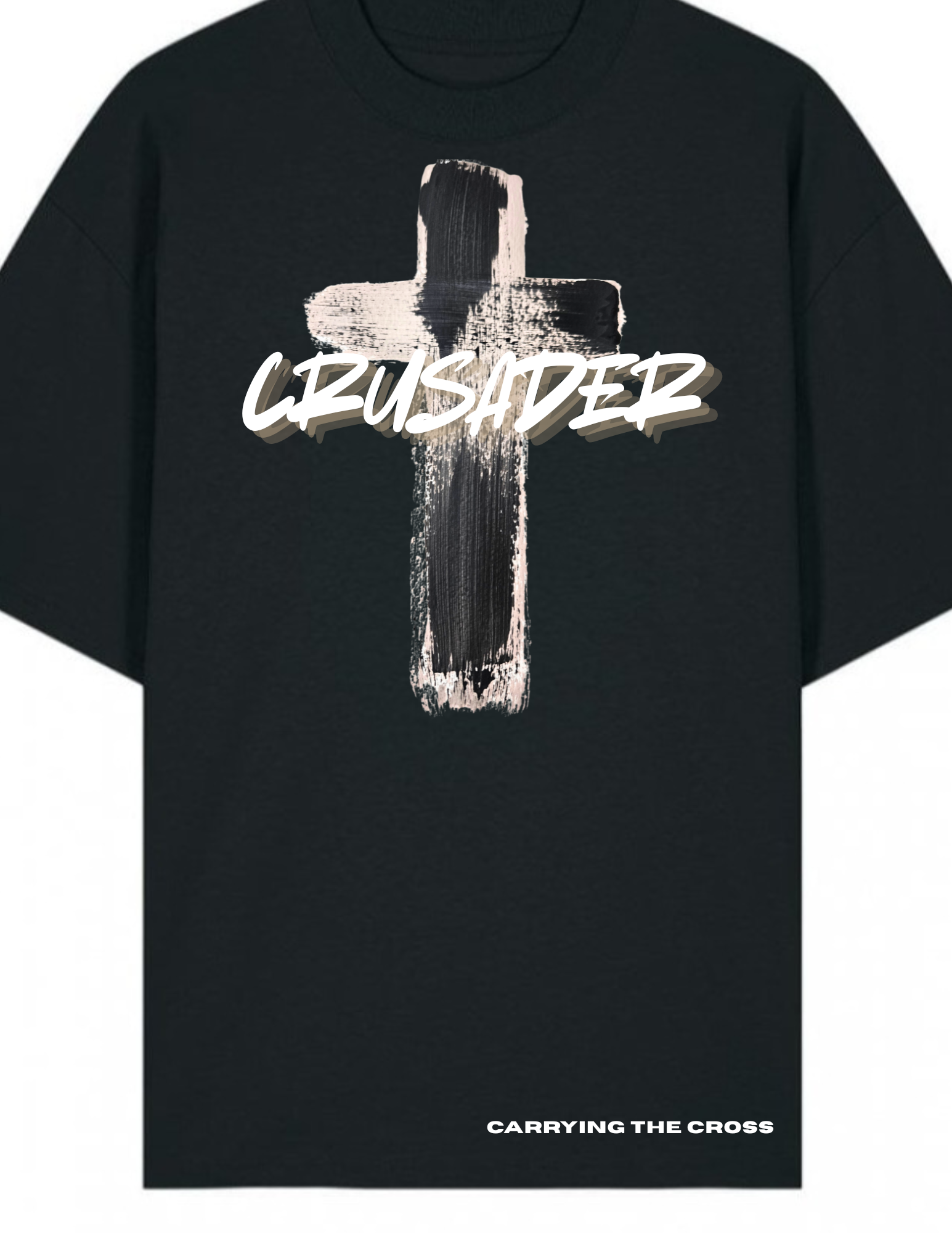 Crusader, Carrying The Cross T-shirt Christian Faith T-shirt