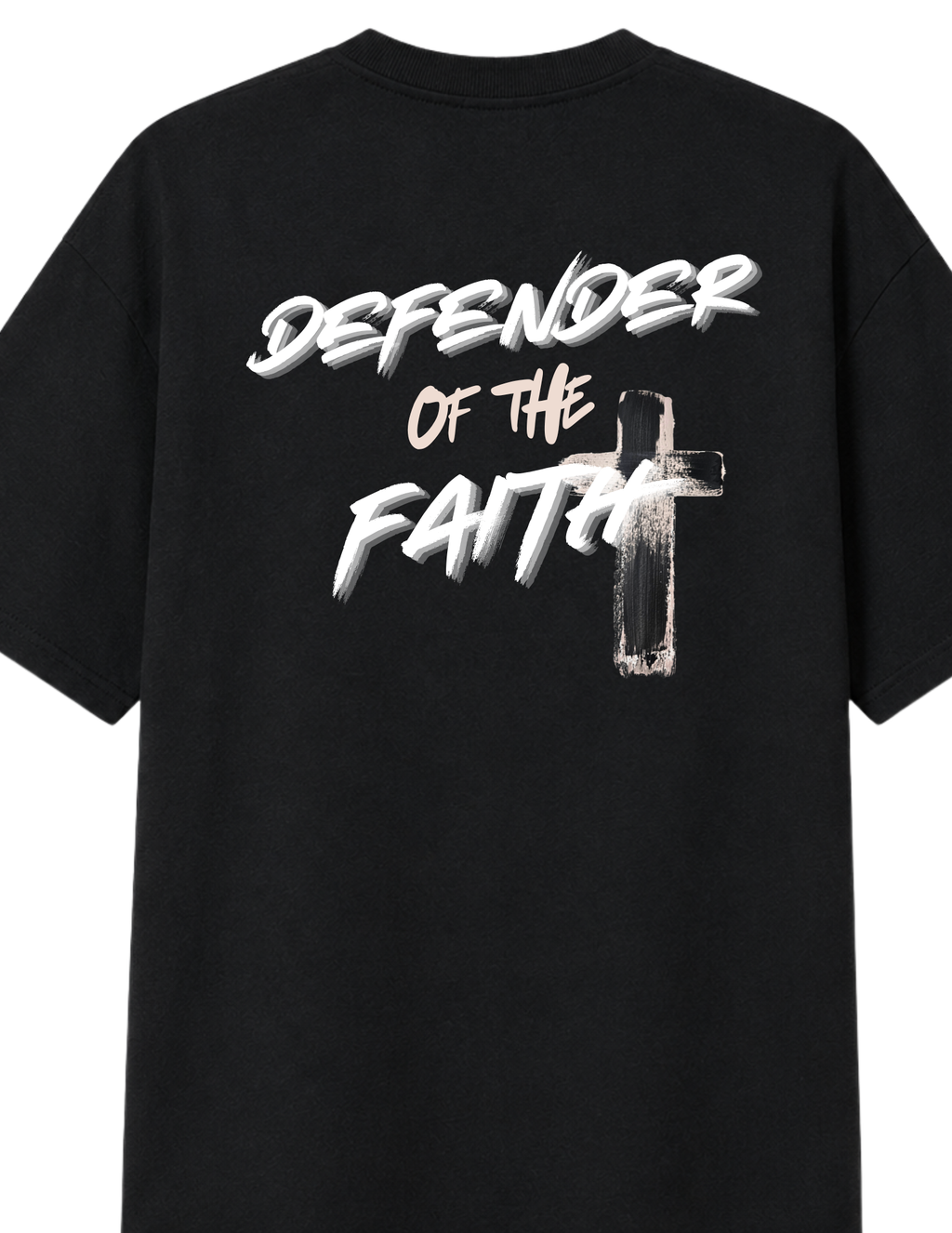 Defender Of The Faith Cross T-shirt Christian Faith T-shirt
