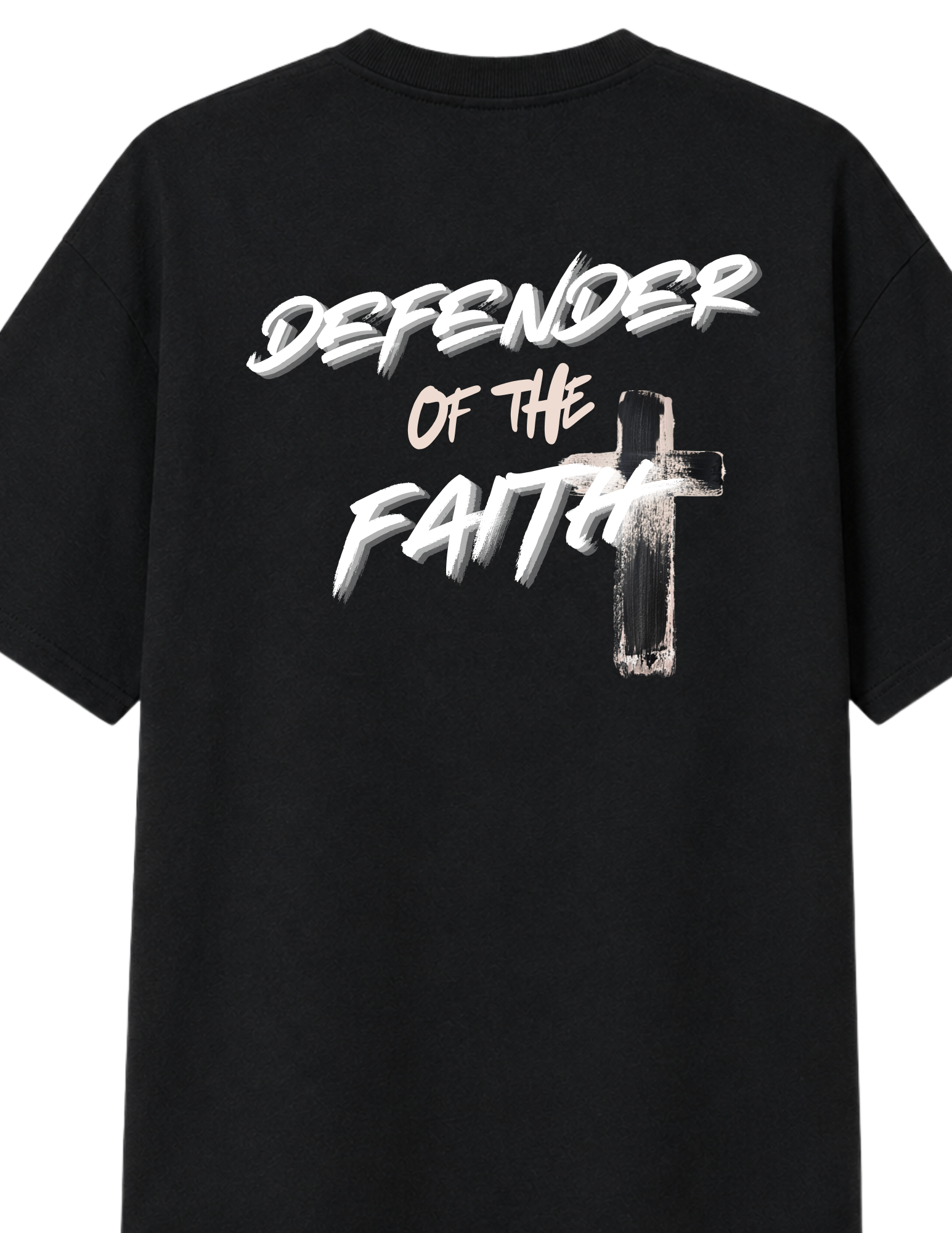 Defender Of The Faith Cross T-shirt Christian Faith T-shirt