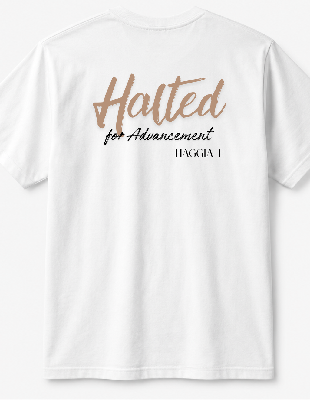 Halted for Advancement  Christian Faith T-shirt Haggai Chapter 1